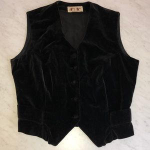 Vintage cropped velvet vest